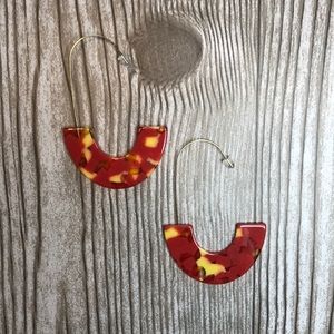 Acrylic Open Hoop Earrings
